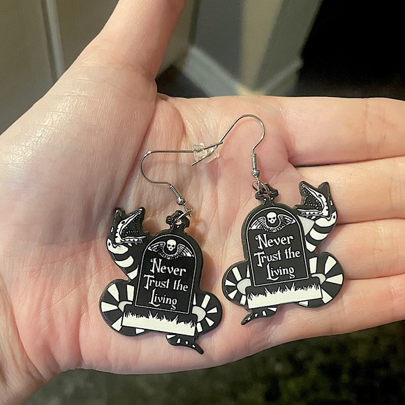 Hand Crafted Jewelry - Sand worm Beetlejuice Earrings